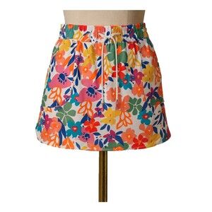 St John’s Bay Women’s Petite M Skort‎ Floral Print Summer Casual Skirt Shorts